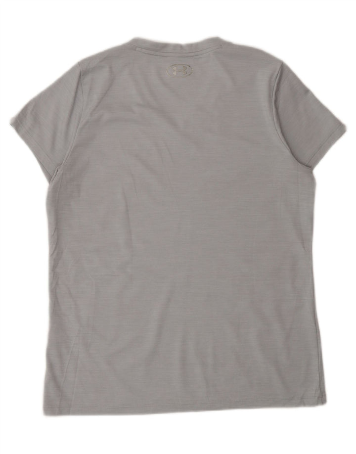 Under Armour Mens Heat Gear T-Shirt Top Large Grey Polyester
