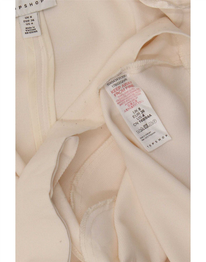 Topshop Dame 1 knap Oversized Blazer Jacket UK 8 Small Off White