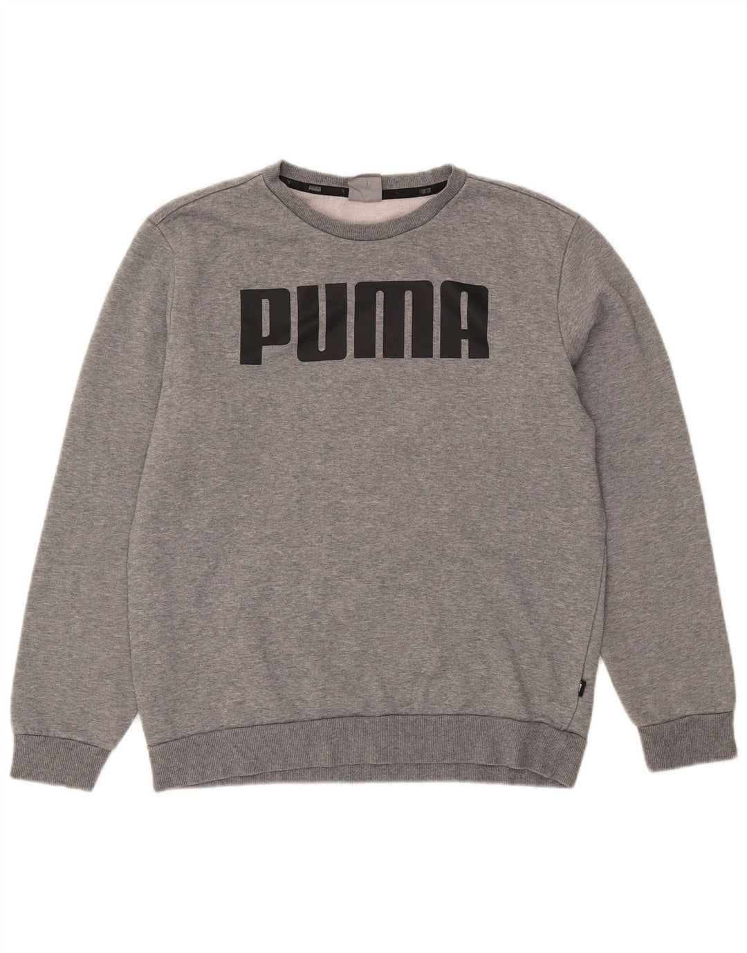 Puma Mens Graphic Sweatshirt Jumper Medium Grey Flecked Cotton