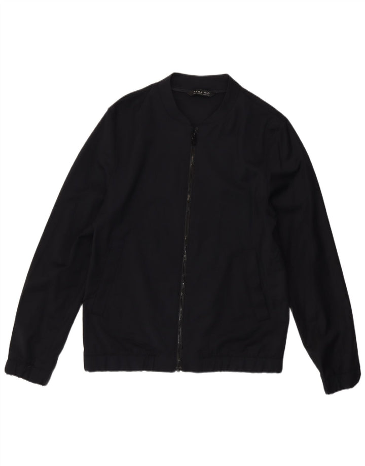 Zara muška bomber jakna UK 38 srednje tamnoplava vuna