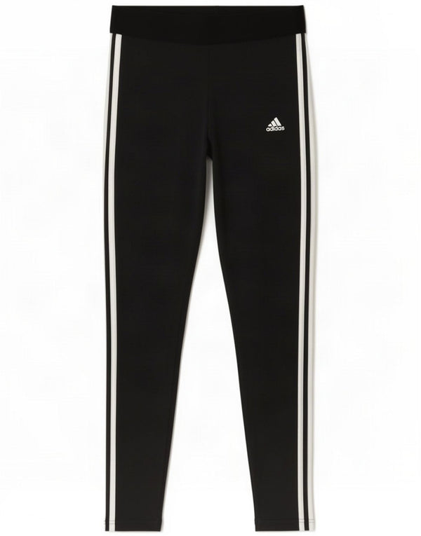 Adidas Womens Regular Fit Leggings UK 12/14 Medium Black Cotton