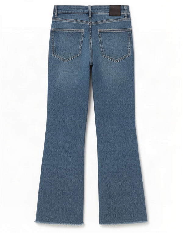 Massimo Dutti Dame Flared Jeans EU 38 Small W28 L29 Blå Bomuld