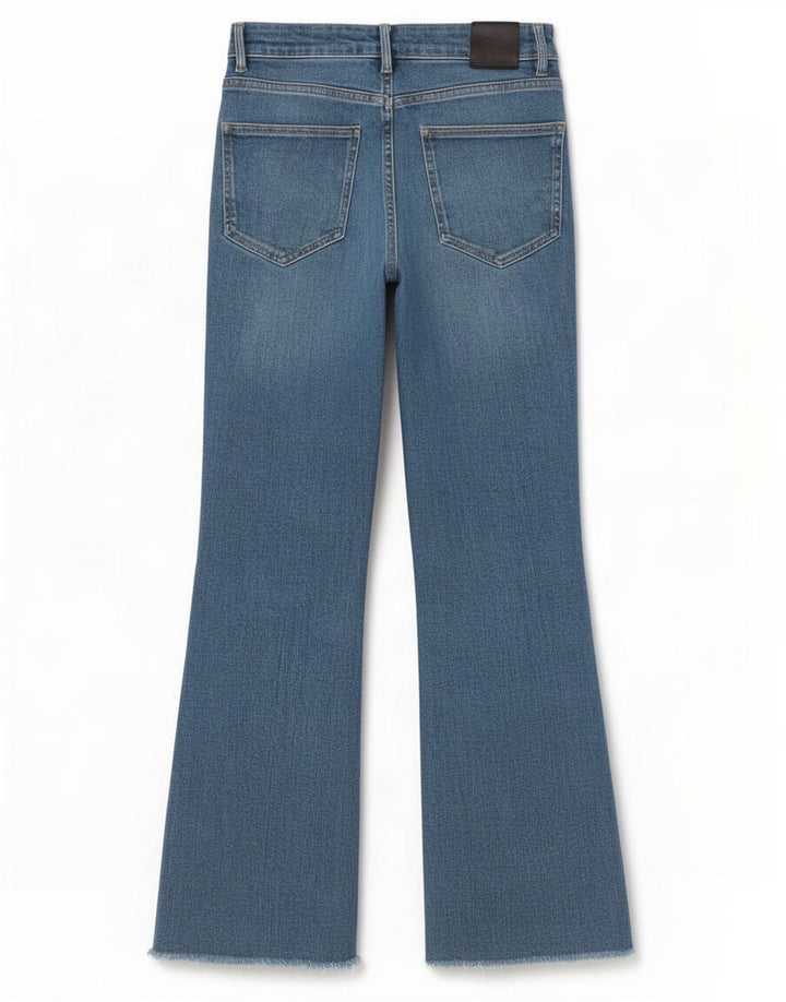 Massimo Dutti Womens Flared Jeans EU 38 Small W28 L29 Blue Cotton