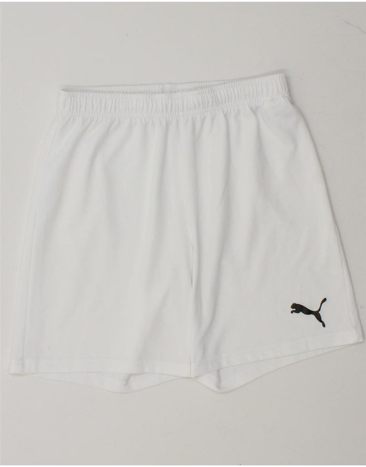 PUMA Boys Sport Shorts 15-16 Years  White Polyester Vintage Puma and Second-Hand Puma from Messina Hembry 
