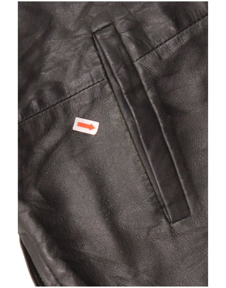 CONBIPEL Mens Leather Jacket IT 44 XS Black Leather