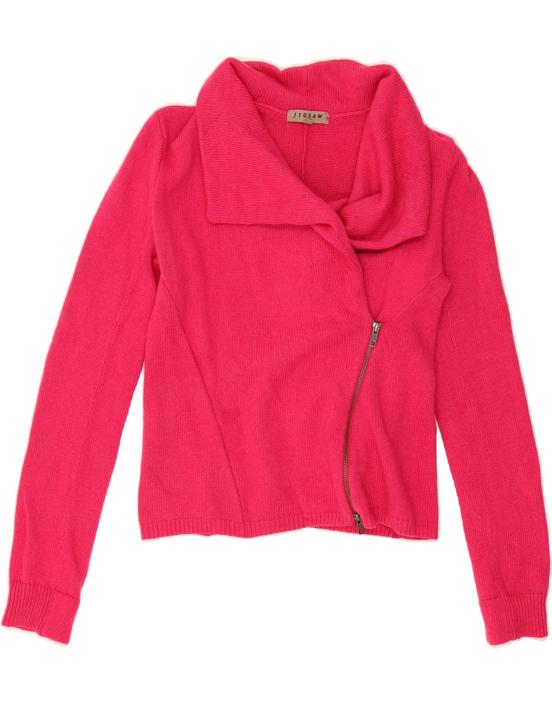 JIGSAW Womens Crop Cardigan Sweater UK 10 Small Pink Wool Vintage Jigsaw and Second-Hand Jigsaw from Messina Hembry 