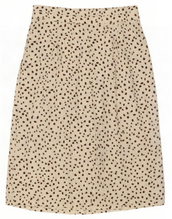 Marks & Spencer Spódnica plisowana damska UK 16 duża W34 beżowa wiskoza w cętki