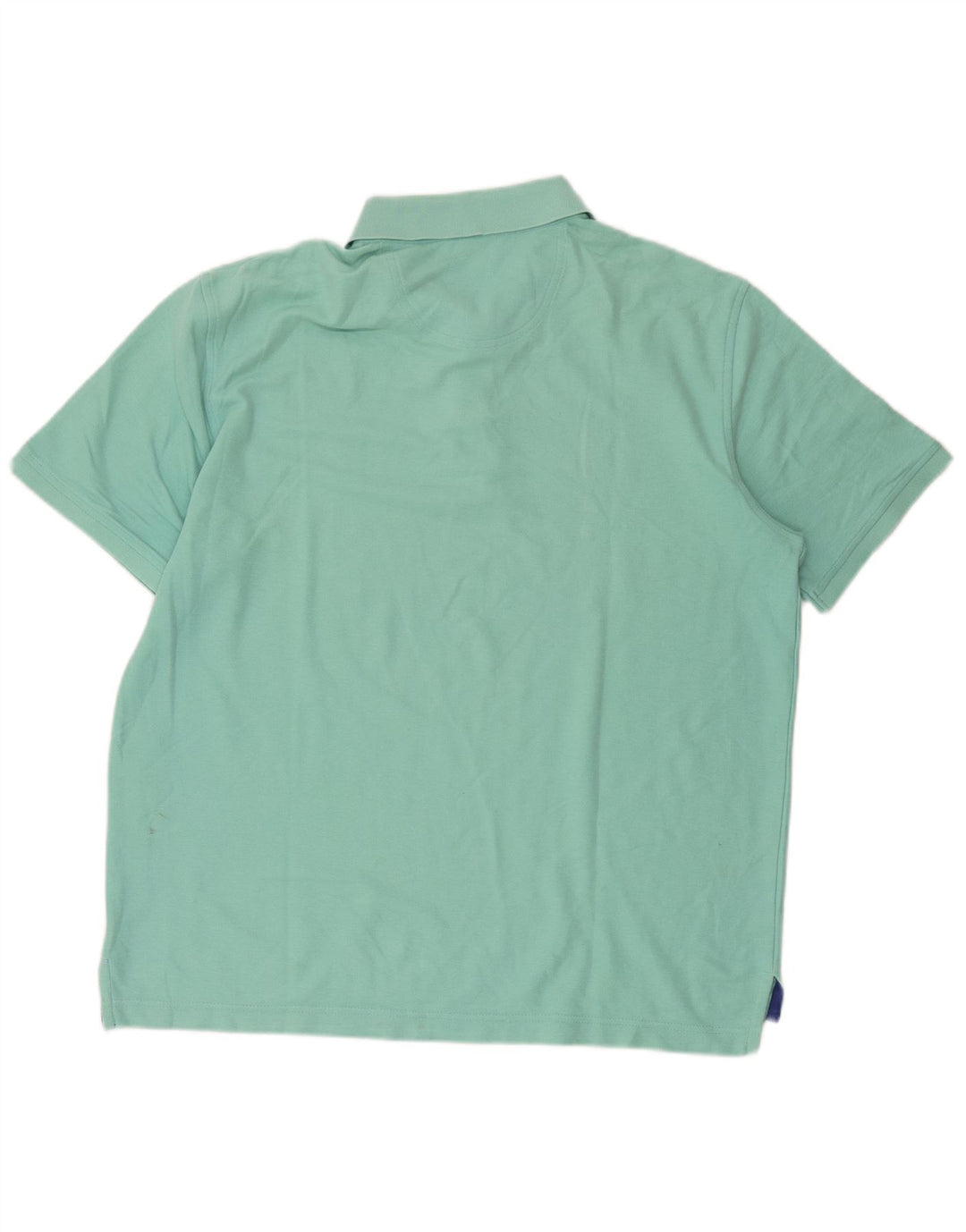 Izod Mens Polo Shirt Large Turquoise Cotton