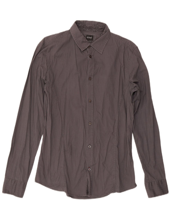Camicia Uomo Guess Large Grigio Cotone