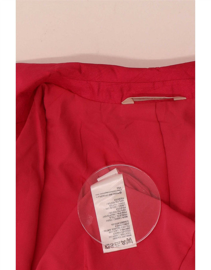 Marks & Spencer Veste blazer à 3 boutons pour femme UK 16 Large Rose Polyester
