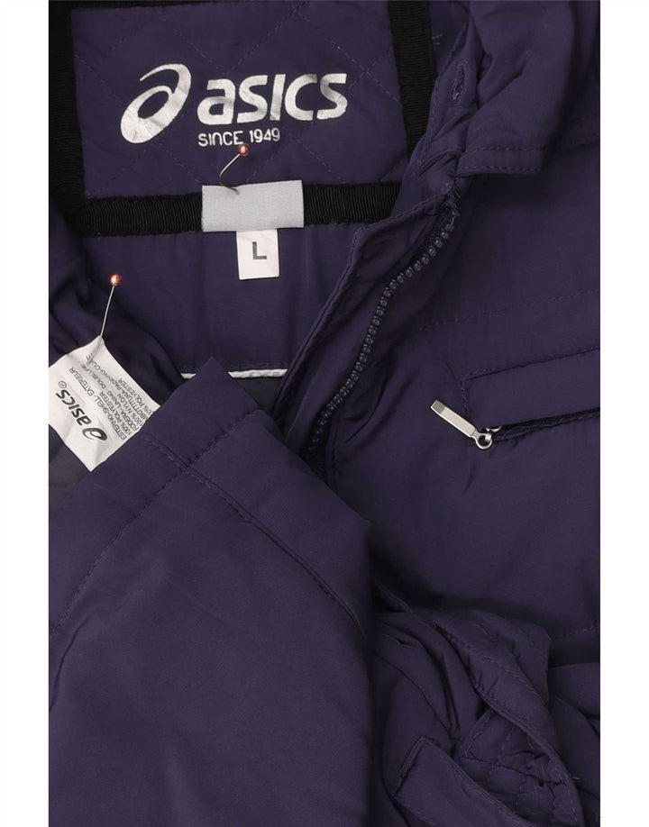 Asics Γυναικείο μπουφάν UK 16 Large Navy Blue Polyester
