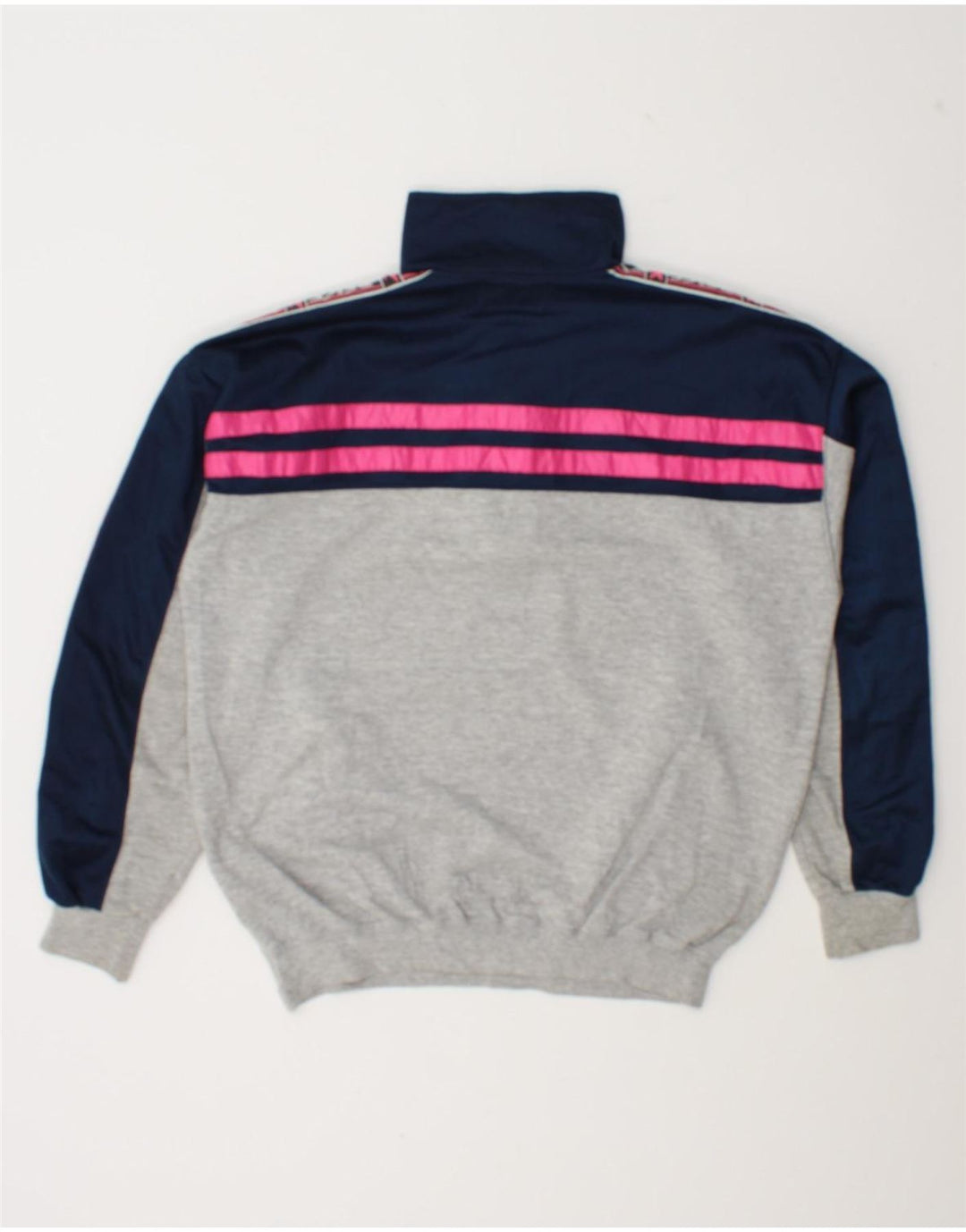 Felpa ASICS da uomo con grafica con zip e collo, maglione, colore grigio medio