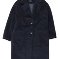 Marks & Spencer Womens Overcoat UK 12 Medium Navy Blue Polyester