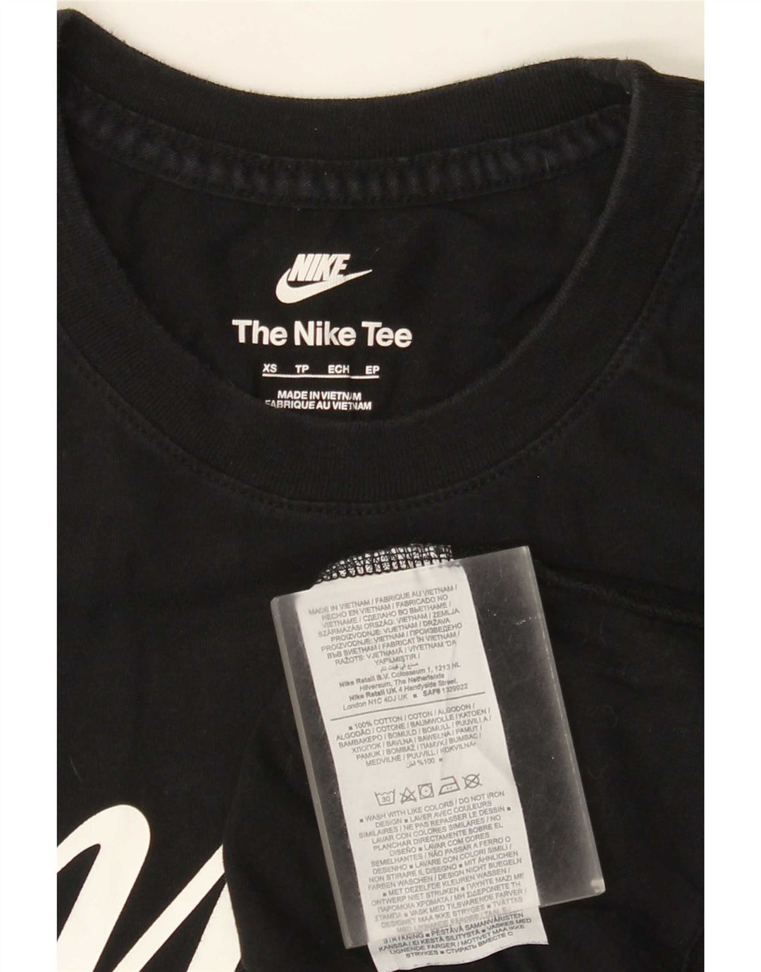 Nike Mens Graphic T-Shirt Top XS Black Cotton