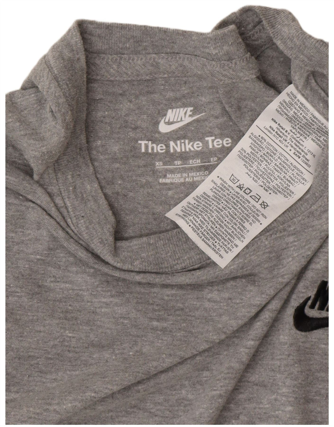 NIKE T-shirt top XS grå bomuld