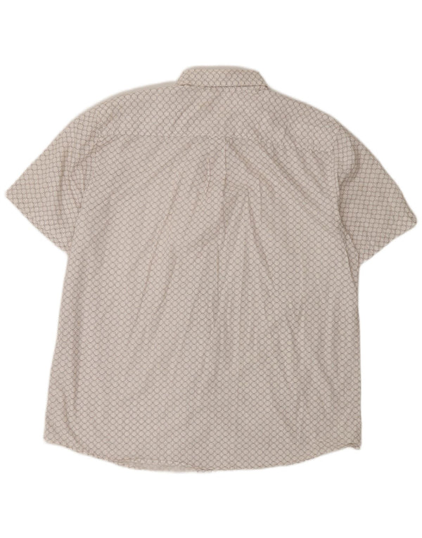Camicia a maniche corte da uomo Mossimo XL in cotone geometrico bianco