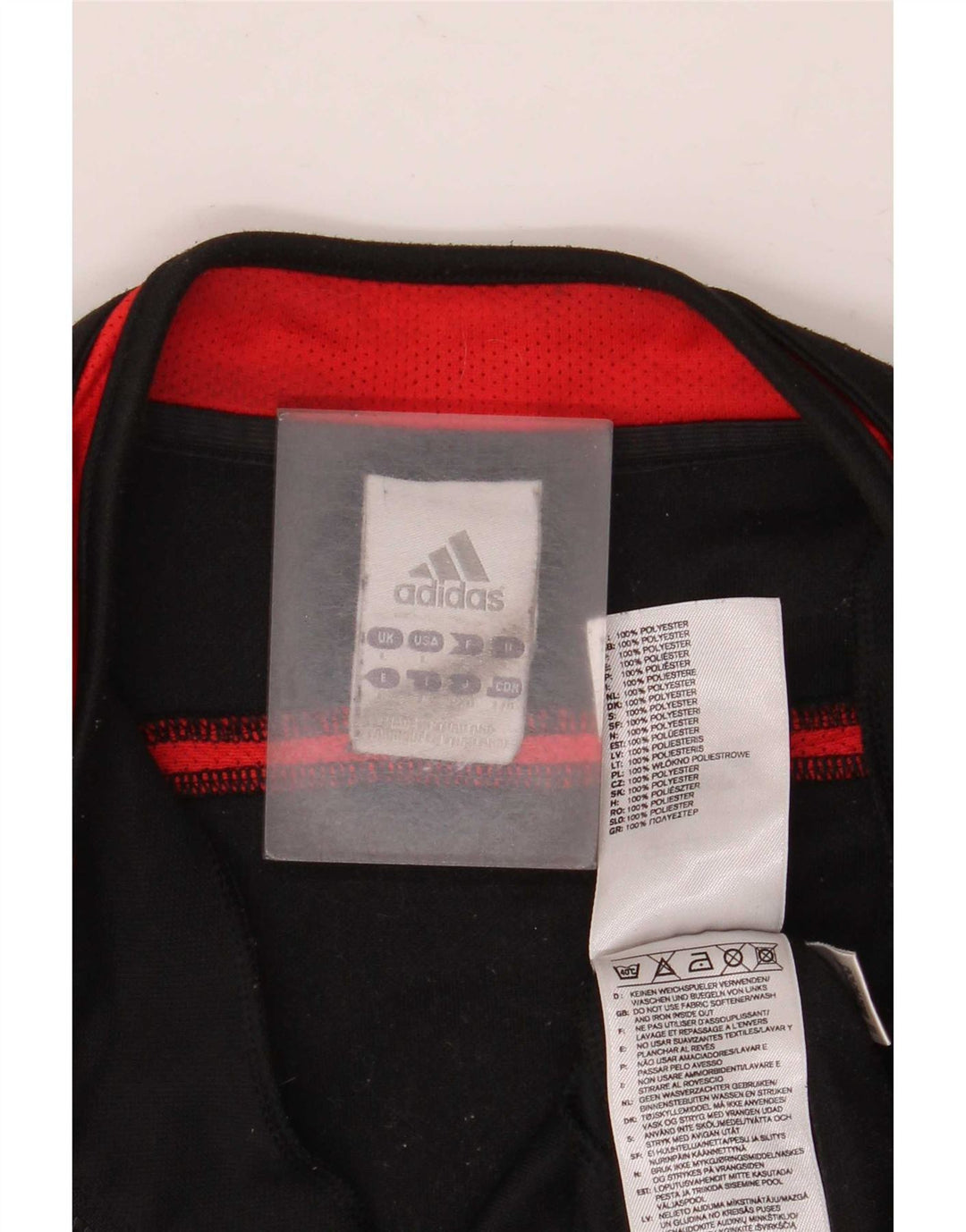 Adidas Haut de survêtement à col zippé pour homme Large Noir Colourblock