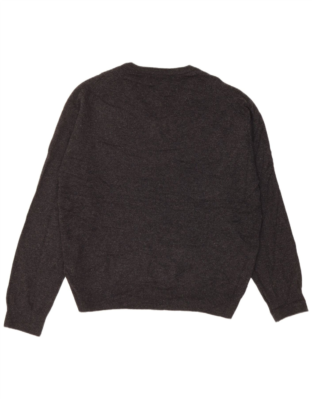 Marks & Spencer Mens Regular Fit V-Neck Jumper Sweater Large Black Wool