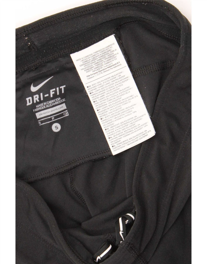 Nike Womens Capri Leggings UK 8 Small Black Spotted Polyester