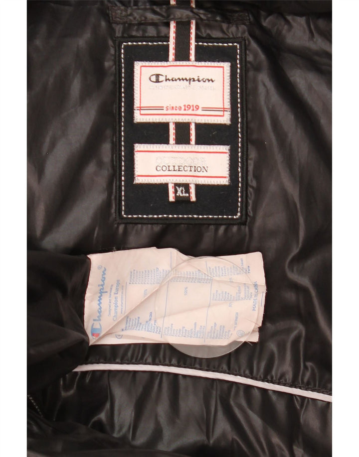 Champion Womens Hooded Padded Coat UK 18 XL Black Polyester