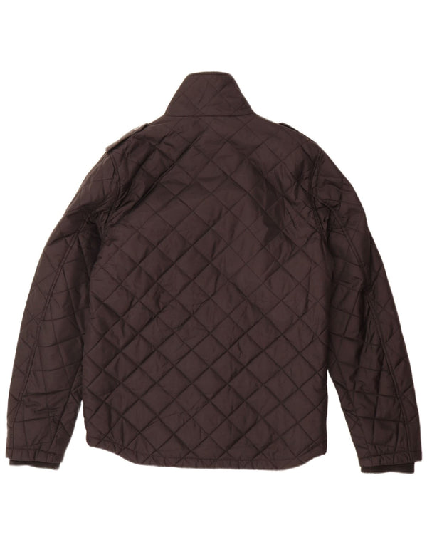 Jack & Jones Herre Militær Quiltet Jakke UK 38 Medium Sort Nylon