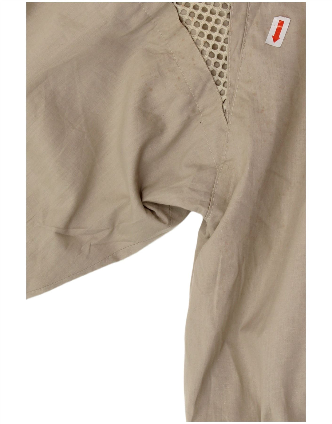 VINTAGE Womens Bomber Jacket UK 14 Large  Beige Polyester