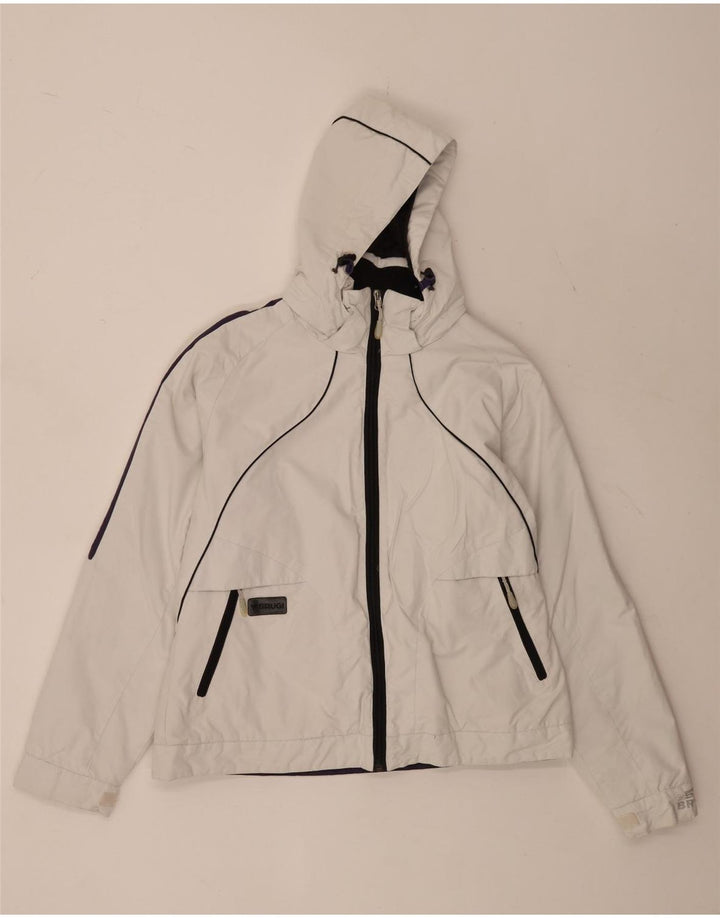 Brugi Chaqueta acolchada con capucha para mujer UK 44 Mediana Poliamida blanca