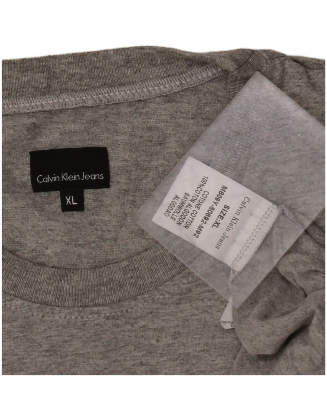CALVIN KLEIN JEANS Mens Sweatshirt Jumper XL Grey Cotton