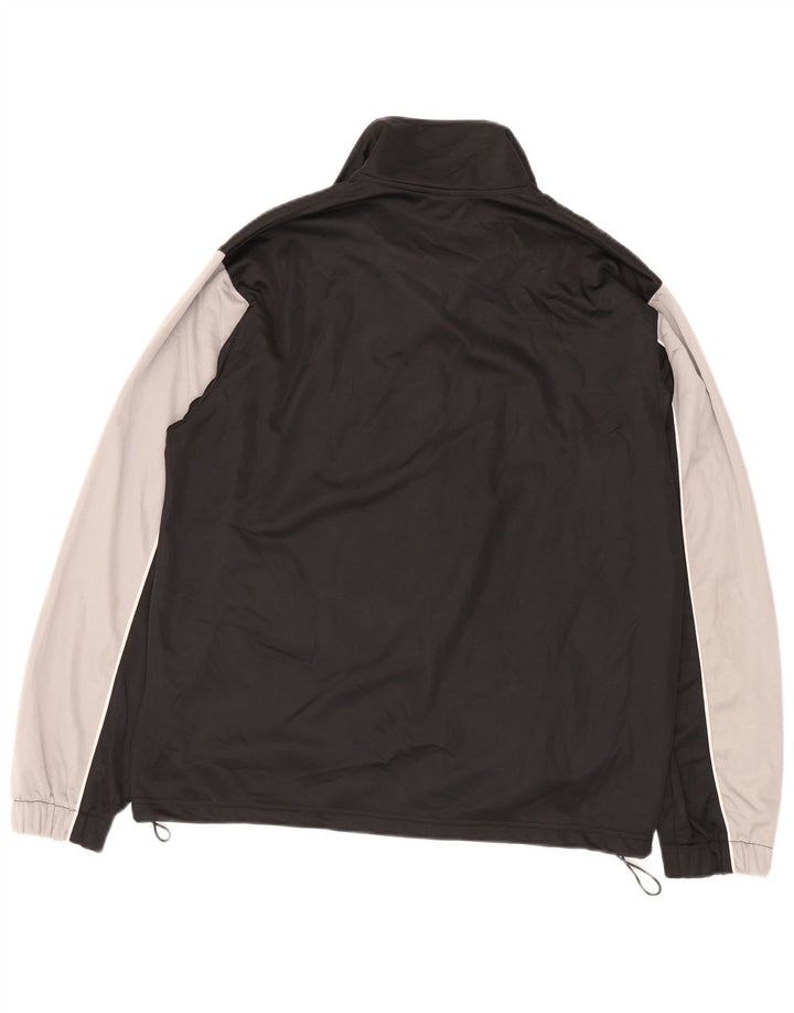 Diadora Mens Tracksuit Top Jacket Large Black Colourblock Polyester