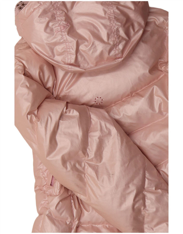 O'NEILL Womens Hooded Padded Jacket UK 16 Large Pink Polyester