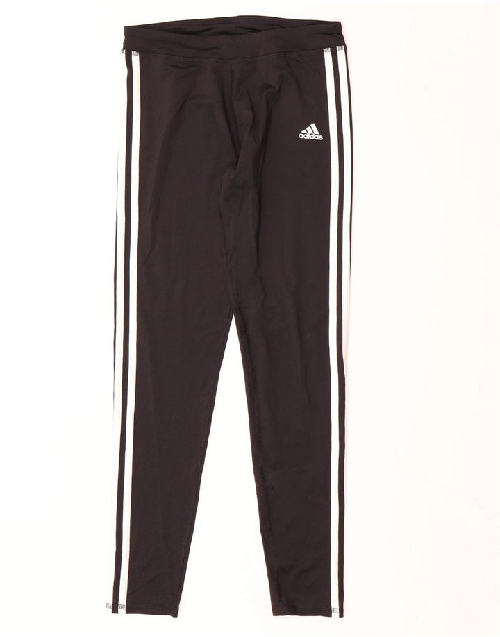 Adidas Girls Leggings 15-16 Years XL Black Polyester