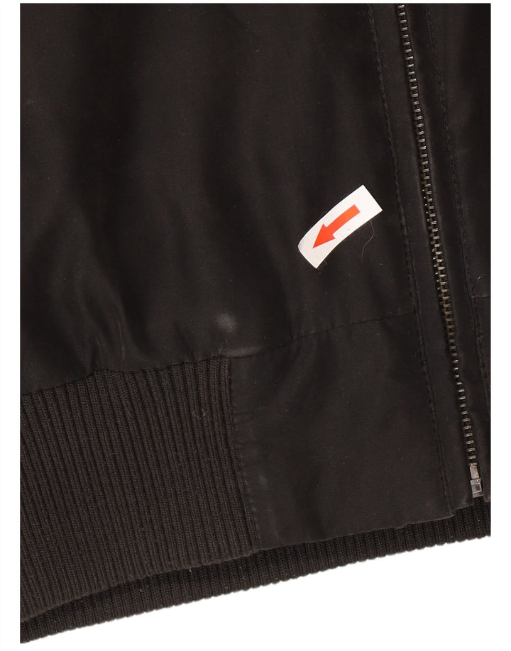 Polbot Mens Bomber Jacket UK 40 Large Black Polyester