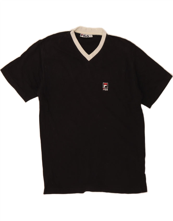 FILA Mens T-Shirt Top Small Black Vintage Fila and Second-Hand Fila from Messina Hembry 