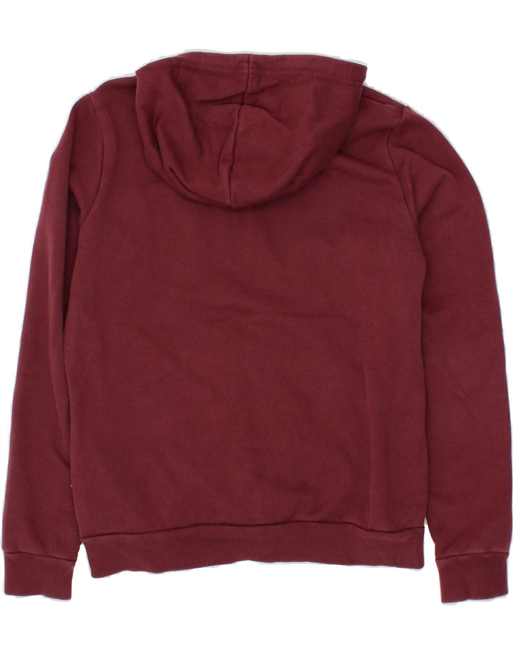 PUMA Womens Hoodie Jumper UK 14 Large  Maroon Cotton Vintage Puma and Second-Hand Puma from Messina Hembry 