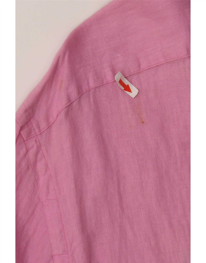 Polo Ralph Lauren Mens Shirt Medium Pink Linen