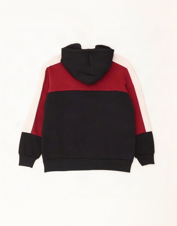Felpa con cappuccio e zip Umbro da uomo XL in poliestere color block nero