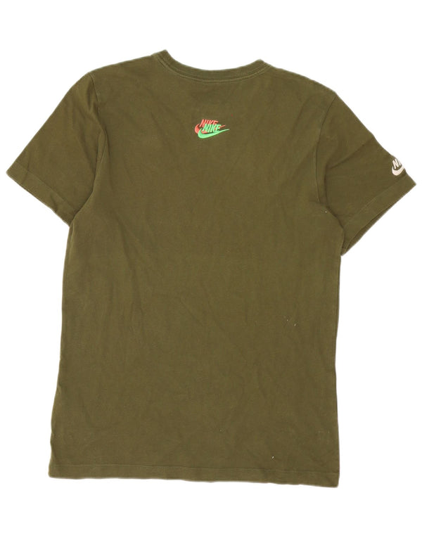 T-shirt męski Nike, mały, bawełniany khaki