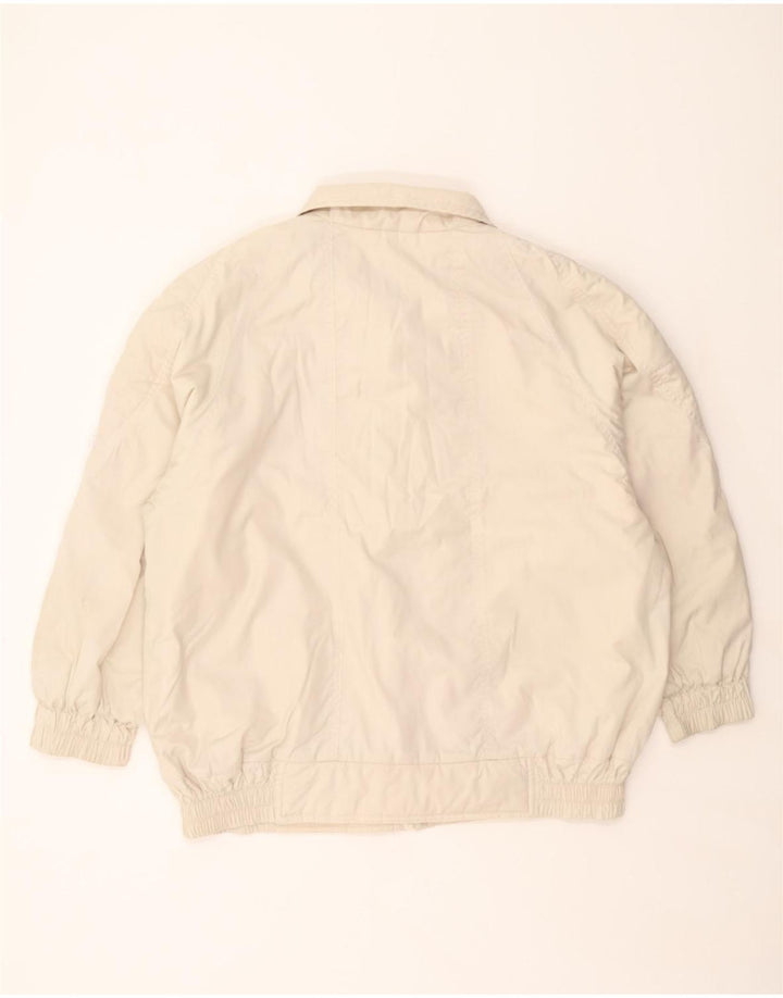 VINTAGE Womens Bomber Jacket UK 20 2XL Beige Polyester Vintage Vintage and Second-Hand Vintage from Messina Hembry 