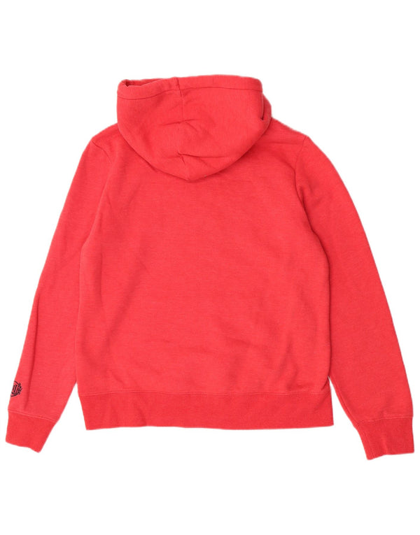 Superdry Womens Graphic Hoodie Jumper UK 14 Medium Red Cotton