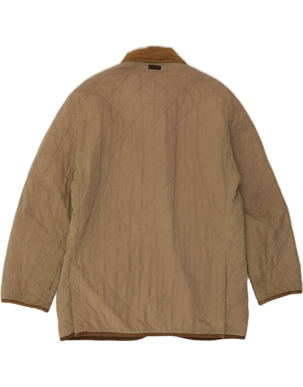 BELFE Mens Quilted Jacket UK 40 Large Beige