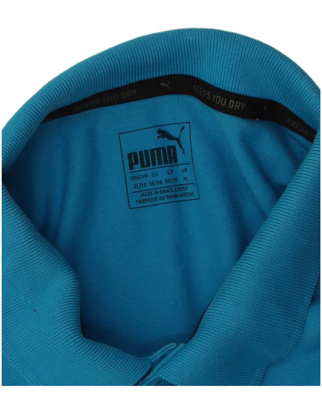 Puma Mens Polo Shirt XL Blue Cotton