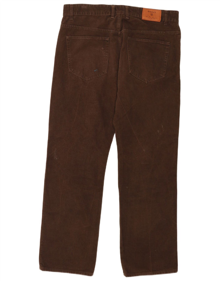 Pantaloni casual regolari da uomo Gant W36 L32 in cotone marrone