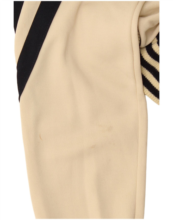 Giacca da tuta da donna vintage UK 14 Colorblock beige medio