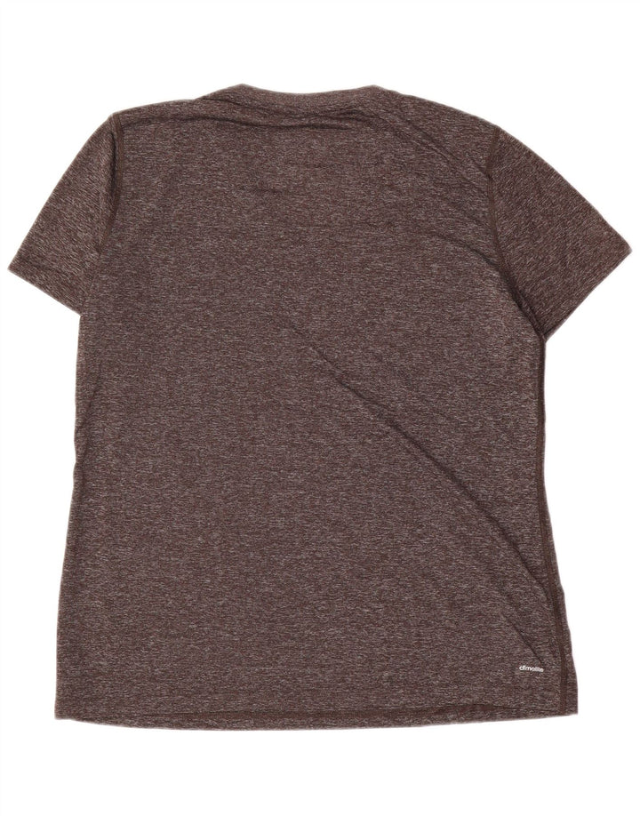 Adidas Womens T-Shirt Top UK 18 XL Grey Flecked Polyester