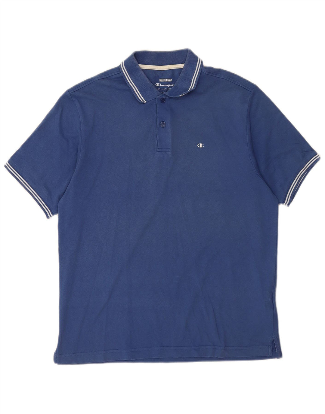 Champion Mens Easy Fit Polo Shirt Medium Blue Cotton