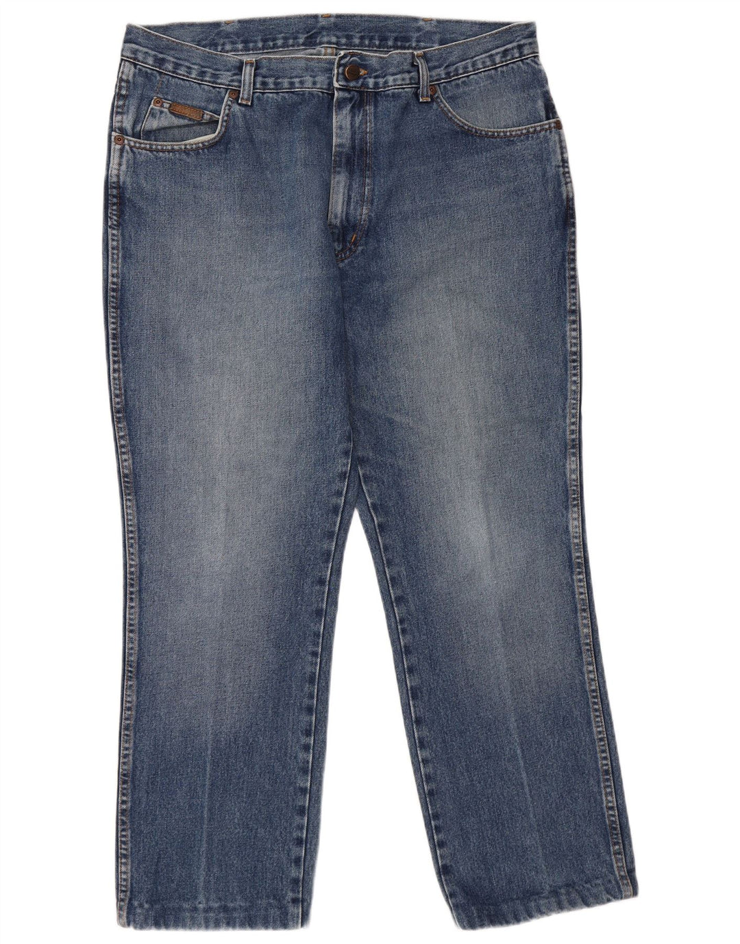Wrangler Mens Texas Straight Jeans W38 L30 Blue Cotton
