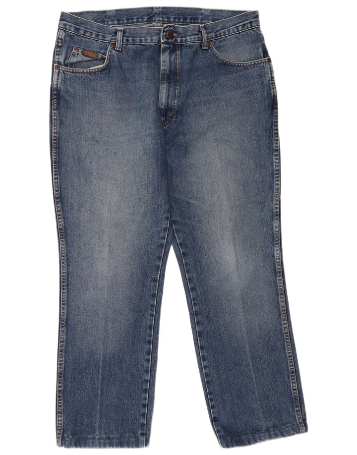 Wrangler Mens Texas Straight Jeans W38 L30 Blue Cotton