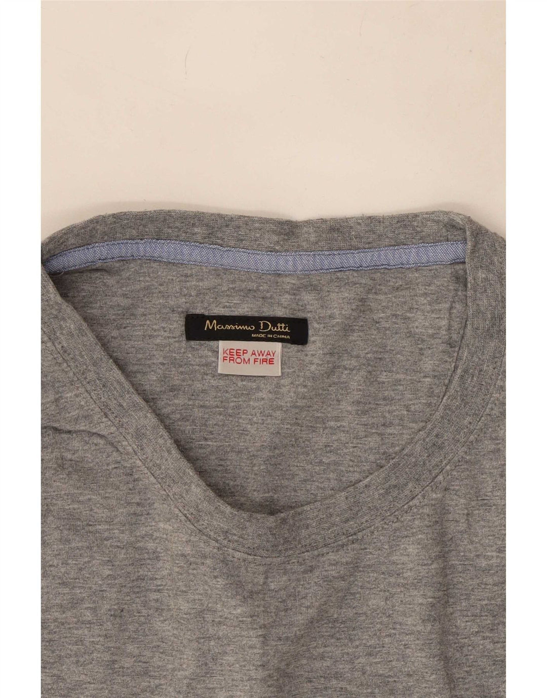 T-shirt da uomo Massimo Dutti grigio medio