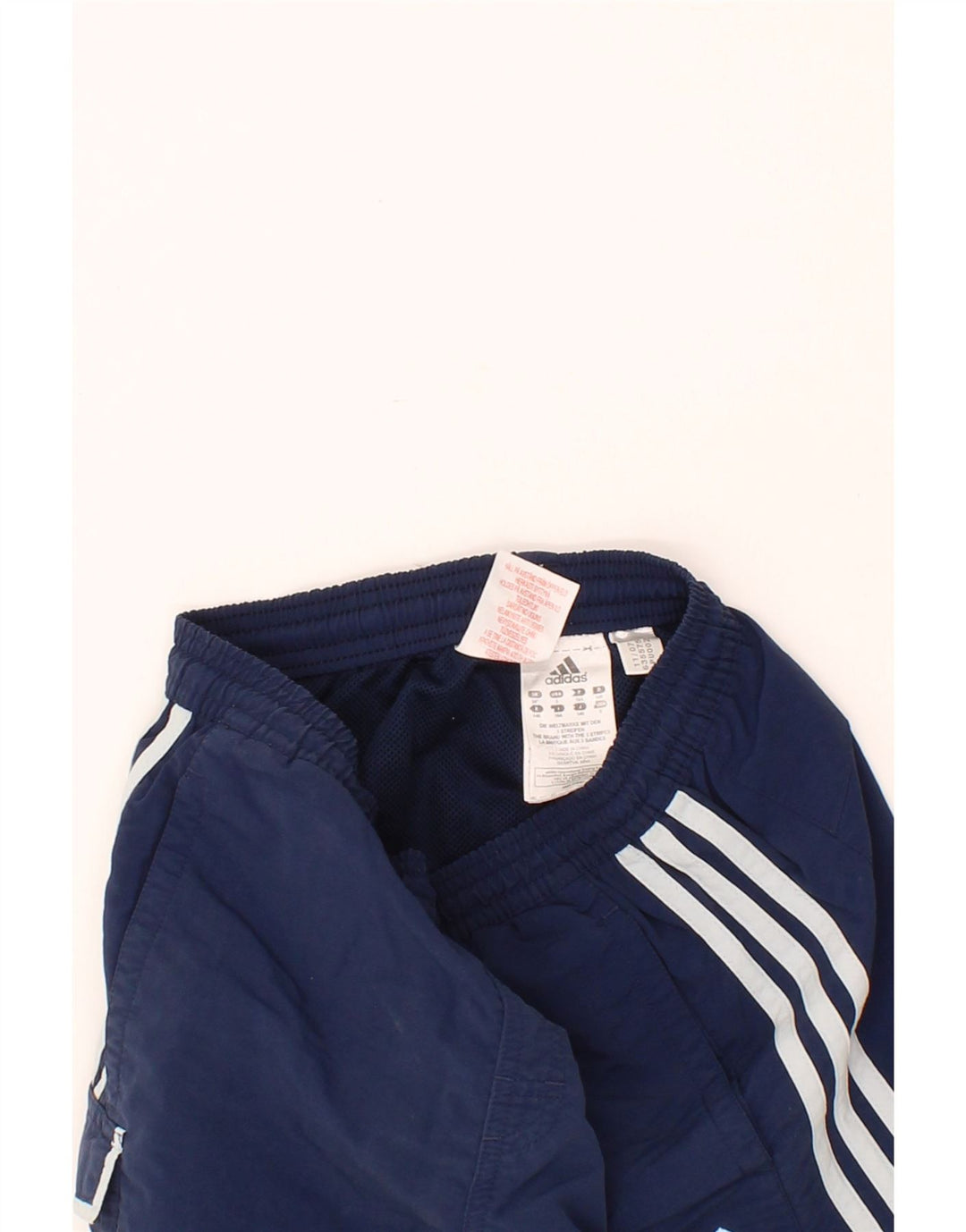 ADIDAS Boys Sport Shorts 9-10 Years  Navy Blue Polyamide Vintage Adidas and Second-Hand Adidas from Messina Hembry 