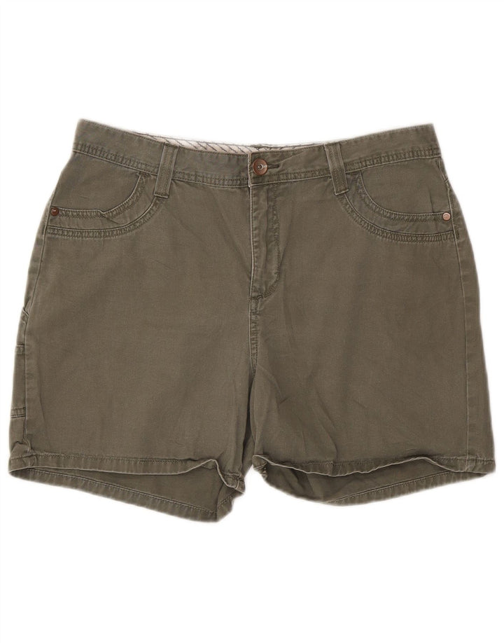 LEE Womens Cargo Shorts US 12 Large W32 Khaki Cotton